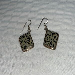 Dalmatian Jasper Dangle Earrings